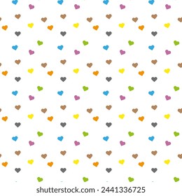 Pattern heart, pattern love, background heart. Valentine s Day. Red hearts seamless pattern. eps 10