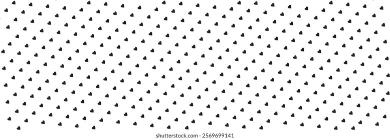 Pattern heart, pattern love, background heart. Valentine's Day. Black hearts seamless pattern .