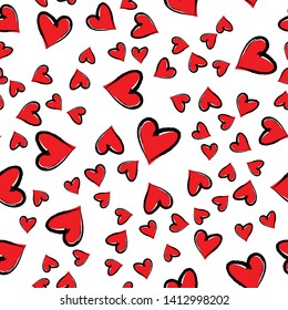 Pattern heart love symbol design concept element vector. Valentine hearth design illustrator element for valentine day, gift, wedding, icon.