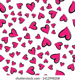 Pattern heart love symbol design concept element vector. Valentine hearth design illustrator element for valentine day, gift, wedding, icon.