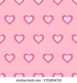 The pattern of the heart is pink on a pink background
