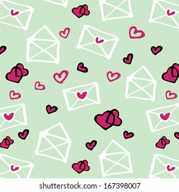 pattern with heart and post.
