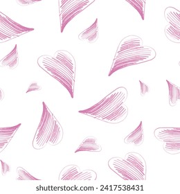 Pattern with a heart for Valentine's Day for textiles, labels, geometric style templates. Pink is a modern color.
