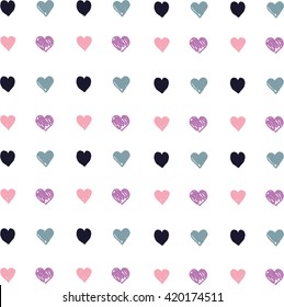 Pattern with hearts