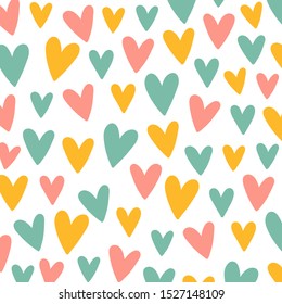 Pattern with hearts. Abstract  pattern. Modern abstract design for paper, cover, fabric, interior decor and other users. Ideal for baby design.