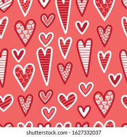 pattern of hearts for a compliment on February 14 or for a wedding