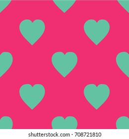 Pattern with hearts. Flat Scandinavian style for print on fabric, gift wrap, web backgrounds, scrap booking, patchwork  Vector illustration Seamless background