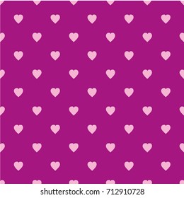 Pattern with hearts. Flat Scandinavian style for print on fabric, gift wrap, web backgrounds, scrap booking, patchwork  Vector illustration Seamless background