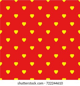 Pattern with hearts. Flat Scandinavian style for print on fabric, gift wrap, web backgrounds, scrap booking, patchwork  Vector illustration Seamless background