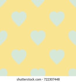Pattern with hearts. Flat Scandinavian style for print on fabric, gift wrap, web backgrounds, scrap booking, patchwork  Vector illustration Seamless background