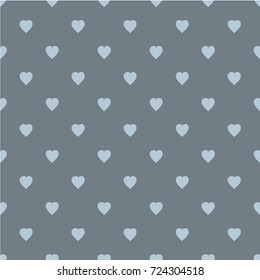 Pattern with hearts. Flat Scandinavian style for print on fabric, gift wrap, web backgrounds, scrap booking, patchwork  Vector illustration Seamless background