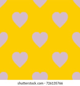 Pattern with hearts. Flat Scandinavian style for print on fabric, gift wrap, web backgrounds, scrap booking, patchwork  Vector illustration Seamless background