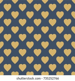 Pattern with hearts. Flat Scandinavian style for print on fabric, gift wrap, web backgrounds, scrap booking, patchwork  Vector illustration Seamless background