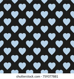 Pattern with hearts. Flat Scandinavian style for print on fabric, gift wrap, web backgrounds, scrap booking, patchwork  Vector illustration Seamless background