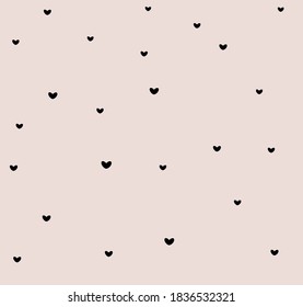 pattern, hearts illustration, back and pink color