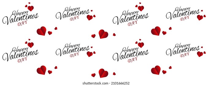 patrón con corazones e inscripciones