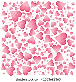pattern of hearts love isolated icon