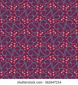 Pattern with hearts in panties. Valentine's day background.