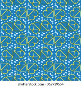 Pattern with hearts in panties. Valentine's day background.