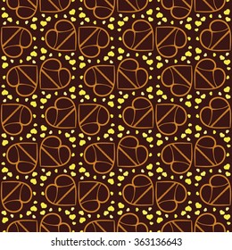 Pattern with hearts in panties. Valentine's day background.