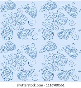 Pattern with hearts and roses for the wedding, birthday and the holy valentine.