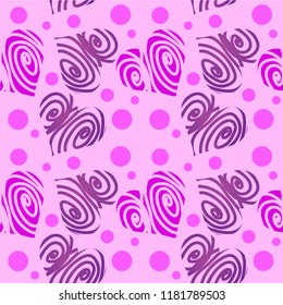Pattern with hearts and roses for the wedding, birthday and the holy valentine