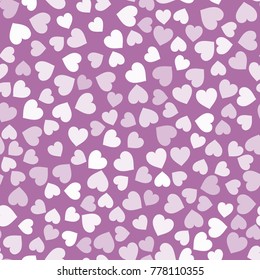 Pattern of hearts. Seamless background. Hearts illustration.