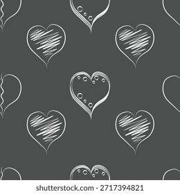 Patrón con corazones. Patrón sin fisuras para el día de San Valentín. Patrón con corazones para impresión y embalaje de regalo. Ilustración vectorial.