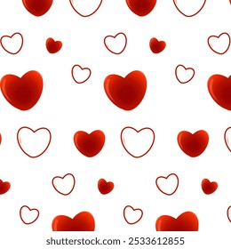 Patrón con corazones para el día de San Valentín