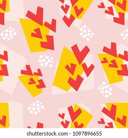 Pattern with hearts. Valentines Day background. Can be used for textule, wallpapers, web, greeting cards and scrapbooking design