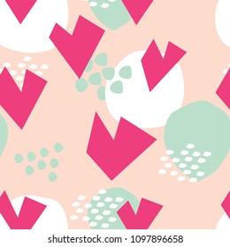 Pattern with hearts. Valentines Day background. Can be used for textule, wallpapers, web, greeting cards and scrapbooking design