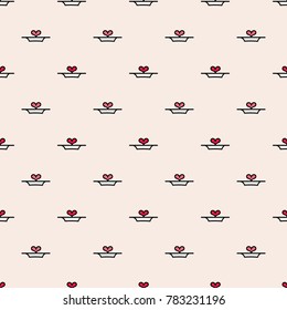 Pattern with hearts valentines day background. Hearts seamless pattern background, ideal for celebrations, wedding invitation, mothers day and valentines day. 
