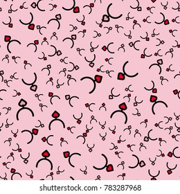 Pattern with hearts valentines day background. Hearts seamless pattern background, ideal for celebrations, wedding invitation, mothers day and valentines day. 