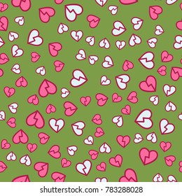 Pattern with hearts valentines day background. Hearts seamless pattern background, ideal for celebrations, wedding invitation, mothers day and valentines day. 