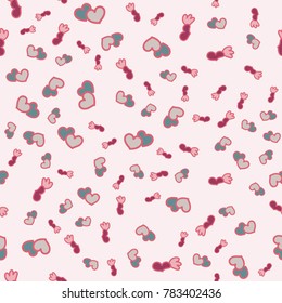 Pattern with hearts valentines day background. Hearts seamless pattern background, ideal for celebrations, wedding invitation, mothers day and valentines day. 