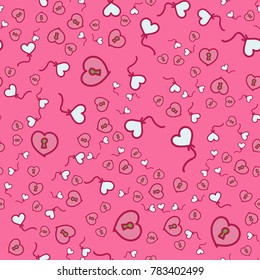 Pattern with hearts valentines day background. Hearts seamless pattern background, ideal for celebrations, wedding invitation, mothers day and valentines day. 