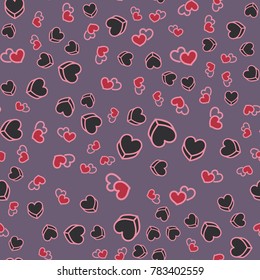 Pattern with hearts valentines day background. Hearts seamless pattern background, ideal for celebrations, wedding invitation, mothers day and valentines day. 