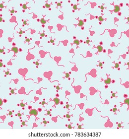 Pattern with hearts valentines day background. Hearts seamless pattern background, ideal for celebrations, wedding invitation, mothers day and valentines day. 