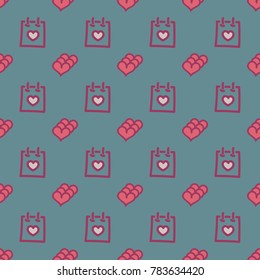Pattern with hearts valentines day background. Hearts seamless pattern background, ideal for celebrations, wedding invitation, mothers day and valentines day. 