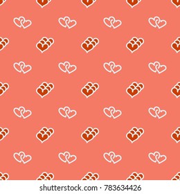 Pattern with hearts valentines day background. Hearts seamless pattern background, ideal for celebrations, wedding invitation, mothers day and valentines day. 