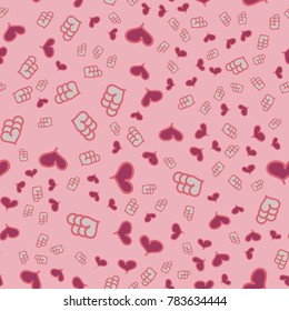 Pattern with hearts valentines day background. Hearts seamless pattern background, ideal for celebrations, wedding invitation, mothers day and valentines day. 