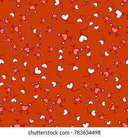 Pattern with hearts valentines day background. Hearts seamless pattern background, ideal for celebrations, wedding invitation, mothers day and valentines day. 