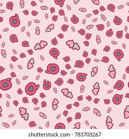 Pattern with hearts valentines day background. Hearts seamless pattern background, ideal for celebrations, wedding invitation, mothers day and valentines day. 