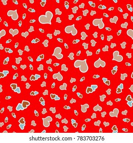 Pattern with hearts valentines day background. Hearts seamless pattern background, ideal for celebrations, wedding invitation, mothers day and valentines day. 