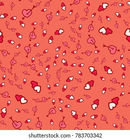 Pattern with hearts valentines day background. Hearts seamless pattern background, ideal for celebrations, wedding invitation, mothers day and valentines day. 