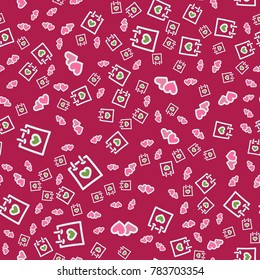 Pattern with hearts valentines day background. Hearts seamless pattern background, ideal for celebrations, wedding invitation, mothers day and valentines day. 