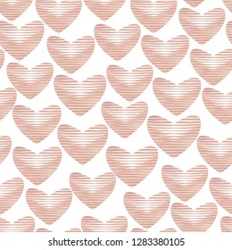 Pattern with hearts, Valentine's Day, love, vector seamless pattern. Can be printed and used as wrapping paper, wallpaper, fabric. EPS format. 