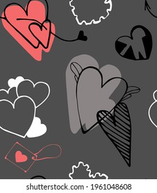 Corazón de patrón. Ilustración de color del vector.