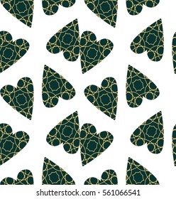Pattern with hearts for wrapping paper, backgrounds, invitations, your personal design and etc.