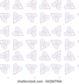 Pattern with hearts for wrapping paper, backgrounds, invitations, your personal design and etc.